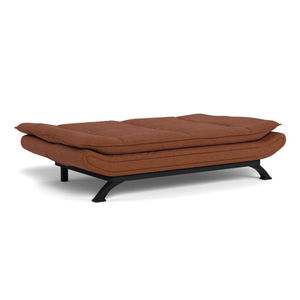 Canapé-lit carré moderne inclinable multifonctionnel pliable double usage en tissu rembourré pour salon, chambre, appartement, petit format - Product Image 6