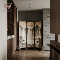 Fabricants de vente directe : Portes pliantes horizontales en bois de style postmoderne pour chambre, appartement et escalier d'hôtel