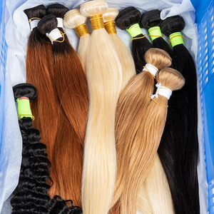 Paquetes de cabello humano brasileño de visón 10a al por mayor, tejido de pelo Remy con cutícula alineada barato, vendedores de cabello Virgen sin procesar 100% - Product Image 2
