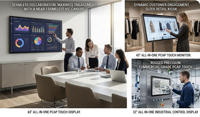 Moniteur publicitaire numérique Android à écran tactile 4K de 15,6, 19, 22, 24, 32, 43, 55 pouces, fixation murale PoE, idéal pour centres commerciaux - Vente chaude