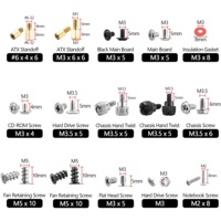 Kit d'assortiment de vis de fixation pour boîtier PC DIY, réparation d'ordinateur portable, alimentation, carte graphique, ventilateur CPU, carte mère, disque dur HDD SSD
