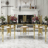 Chaises empilables en acier inoxydable pour mariages, banquets, événements, intérieur/extérieur, usage commercial, vente en gros