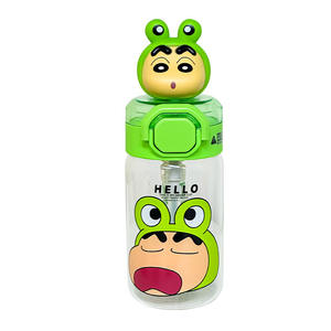 Vaso con Pajita Zuo Mu Crayon Shin Chan de 500 ml, Libre de BPA, Portátil, para Estudiantes, Uso Escolar, Primavera 2024 - Product Image 4