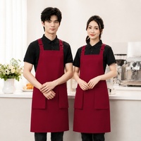 Tabliers de cuisine unisexe en polyester Oxford imperméables, personnalisables avec logo, pour restaurants, hommes et femmes, vierges, pour chefs et cuisiniers