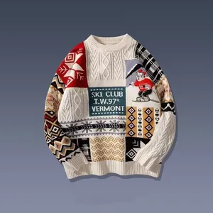 <span class=keywords><strong>Felpa</strong></span> da <span class=keywords><strong>Uomo</strong></span> in Maglia Stile College Americano Autunno Inverno, Spessa e Foderata in <span class=keywords><strong>Pile</strong></span>, Modello da Coppia, Larga e Versatile - Product Image 6