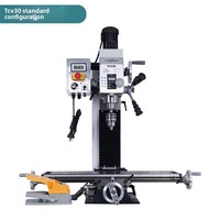 Fraiseuse Multifonction de Bureau Tongchen TCV30, Machine à Percer Industrielle et Domestique, Fraiseuse Manuelle avec Table