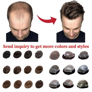 Prótesis Capilar Masculina con Base de Seda, Cabello Remy Indio, Línea de Cabello Natural, Peluca de Cabello Humano, Sistemas Duraderos - Product Image 6
