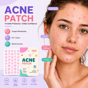 Patchs Hydrocolloïdes Personnalisés en Forme d'Étoile Mignonne pour Boutons, Patchs Anti-Acné Holographiques en Forme <span class=keywords><strong>de</strong></span> Cœur Noir pour la Récupération des Imperfections - Product Image 2