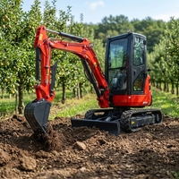 Nouvelle Arrivée Mini-Excavatrice 3,5 Tonnes sur Chenilles en Caoutchouc Moteur EPA Petite Excavatrice Agricole Prix Usine