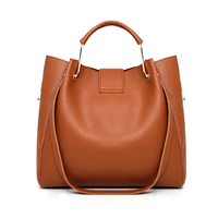 EU US Lager Braunes PU-Leder 4-teiliges Damen-Taschenset Shopper Umhängetasche Clutch Schnelle Lieferung