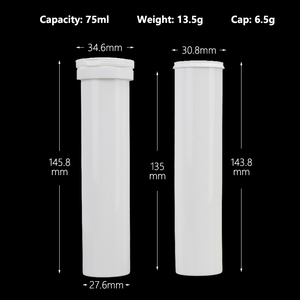 50ml 75ml PE <strong>Plastic</strong> <strong>Effervescent</strong> <strong>Tablet</strong> Tubes with Lids Empty <strong>Plastic</strong> <strong>Containers</strong> for Vitamin C <strong>Effervescent</strong> <strong>Tablet</strong> Packaging - Product Image 4