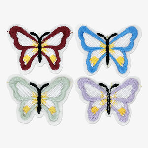 Parche de Tela Bordado con Mariposas Coloridas, Accesorios de Ropa DIY, Decorativo, para Coser o Planchar, Parche Personalizado - Product Image 1