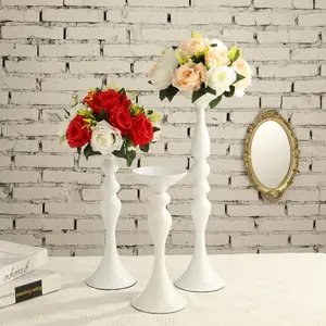 婚庆用品主桌白色装饰路铅烛台美人鱼场地布置蜡烛道具花瓶