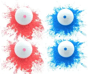 4 pack exploding Golf Balls Perfectly for trick Joke ball game or gender reveal baby shower party