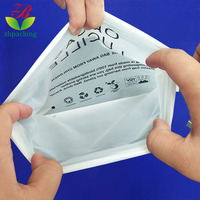 Sacs d'emballage pour chaussettes et chaussures en PLA biodégradable et compostable, écologiques, avec logo imprimé offset thermoscellable et valve auto-adhésive