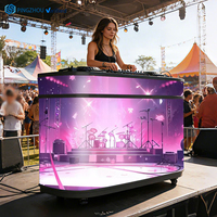Pantalla LED Móvil para Recepción GOBP2.5P2P1.25, Pantalla LED Flexible Curva para Mesa, Adecuada para Bares, Discotecas y Escenarios