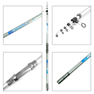 Accessoires de haute qualité Cannes à pêche de surf télescopiques 3.6m4.5m Carbone Super Dur longue <span class=keywords><strong>canne</strong></span> à pêche en bateau de mer - Product Image 5