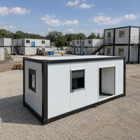 Offre Spéciale : Maison Conteneur 20 pieds à Panneaux Sandwich – Appartement, Poste de Garde, Cabine de Sécurité pour Chantier, Résistant au Vent et à la Rouille, Durable