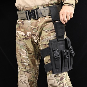 ซินแอร์ซอฟท์ 600D กระเป๋าใส่แม็กกาซีนไนลอนกันน้ำ แบบสามช่อง ติดตั้งที่ขา ระบบปลดเร็ว วัสดุโพลีเอสเตอร์ 600D ใช้ร่วมกับระบบโมลล์ได้ - Product Image 1