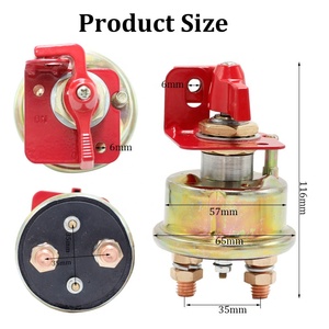 Interruttore Isolatore Batteria 12V ON/OFF Universale per Auto e <span class=keywords><strong>Camion</strong></span>, Interruttore di Disconnessione Batteria Resistente - Product Image 2