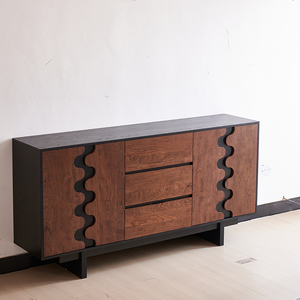 Factory Price Solid Wood Eco-Friendly Retro Style Sideboard Dining Living Room Cabinet <b>Chest</b> Floor <b>Storage</b> Large Capacity K103 H - Product Image 3