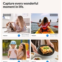 Nouvelles lunettes intelligentes M02 avec traduction IA, caméra 8MP, étui à chargement inversé, connectivité Wi-Fi, lentilles de reconnaissance d'image/d'objet