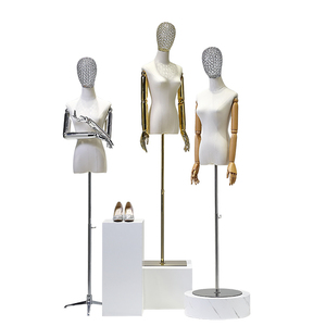 Maniquí <span class=keywords><strong>de</strong></span> lino <span class=keywords><strong>de</strong></span> medio cuerpo ajustable <span class=keywords><strong>para</strong></span> mujer, modelo <span class=keywords><strong>de</strong></span> <span class=keywords><strong>ropa</strong></span> hermosa con cabeza <span class=keywords><strong>de</strong></span> <span class=keywords><strong>alambre</strong></span> hueco <span class=keywords><strong>para</strong></span> exhibición <span class=keywords><strong>de</strong></span> ventana - Product Image 6