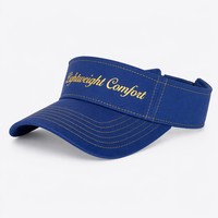Casquette de soleil incurvée en polyester avec logo personnalisé imprimé en feuille d'or, imperméable, séchage rapide, pour le golf, le cyclisme et les voyages