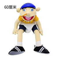 Boneka tangan anak laki-laki jefby 55cm uniseks, boneka tangan Natal, desain anjing bordir, katun PP penghilang stres, grosir