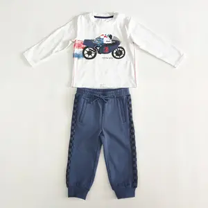 Hot sale Comfortable wholesale kids clothes baby clothing gift set all seasons Cartoon print Kids baby boys' clothing sets