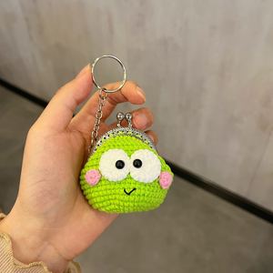 Handmade Crochet Coin Purse Keychain Knitting Animal Dolls Sheep Rabbit Dog Pig Bear Wallet Key Chains Crochet Cute Weaved Purse - Product Image 6