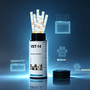 Bandelettes de test urinaire vétérinaire 14 paramètres haute sensibilité pour chiens et chats, pour diagnostic en clinique vétérinaire - Product Image 1