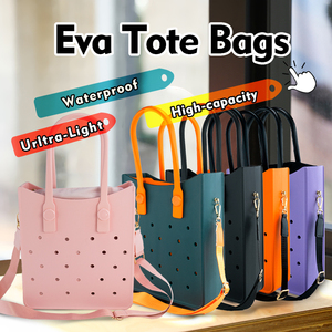Hot Laptop-Friendly EVA Women Tote <strong>Bag</strong> Waterproof Punching Style for Clog Charm Custom <strong>Bag</strong> Versatile Use Handbags USA Stock 2025 - Product Image 4