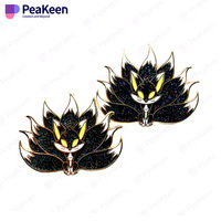 PeaKeen Vente en gros de broches et épingles en émail métallique personnalisées, avec paillettes et couleurs anime, pour cadeaux