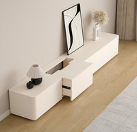 Moderner TV-Schrank aus Spanplatten in Walnussfarbe für das Wohnzimmer, passend für 60-64 Zoll Fernseher