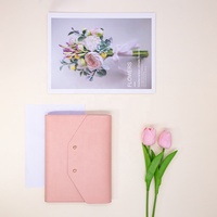Porte-cartes, papeterie professionnelle, couverture d'enveloppe en cuir PU, carnet multifonctionnel A5 avec porte-stylo