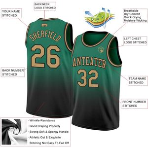 Camiseta de Baloncesto Personalizada con Degradado, Sin Mangas, para Hombre, Transpirable, Sublimada, Uniformes de Equipo - Product Image 2