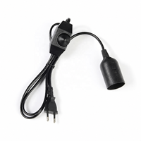 Support de lampe E27, lampe de table à intensité variable, interrupteur à bouton-poussoir, ensemble prise et cordon, norme européenne E27, cordon de prise US standard, transfrontalier