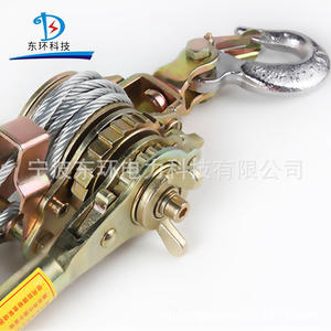 Japanese-Style Hand-Operated Ratchet Tensioner Multi-Functional Friction-Type Steel Wire Rope Double <b>Hook</b> Tenser Steel <b>Cables</b> - Product Image 5