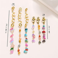 Lot de 6 Breloques en Alliage Doré pour Cheveux, Pendentifs Tresses, Bijoux de Cheveux pour Dreadlocks, Accessoires de Coiffure en Gros