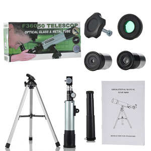 F36050 Telescope Optical Glass Metal Tube Refractor Type Astronomical For Students Children Gift - Product Image 1