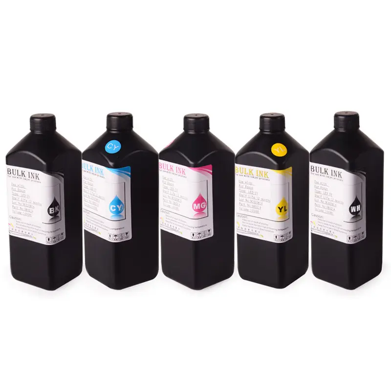 Ocbestjet 6 Color UV Bulk Ink Tank System LED Offset UV Ink For Epson L800 R330 Printhead, UV Ink For Screen Printing