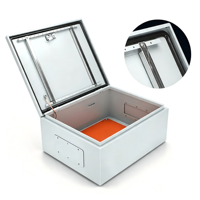 Boîtier de distribution extérieur étanche en acier avec revêtement en poudre, en ABS, PC et métal, niveau de protection IP65, boîte de commutation de distribution