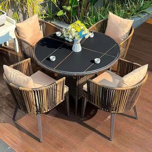 Poufs <span class=keywords><strong>en</strong></span> osier élégants, mobilier d'extérieur, ensembles bistrot pour véranda, jardin, balcon, bord de piscine, aucun avis pour le moment - Product Image 1