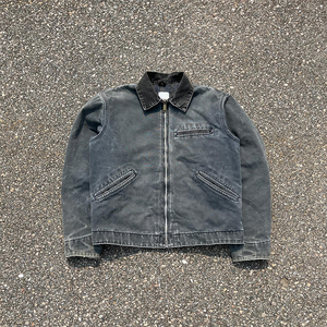 Custom Heavyweigh Canvas Work <strong>Jacket</strong> Distress <strong>Sherpa</strong> Lined Boxy Crop Workers Workwear Bomber <strong>Jacket</strong> <strong>Men</strong> - Product Image 5