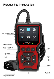 Lector de Códigos Automotrices DODD OBD 2 con Funciones Completas, Compatibilidad Universal con Todos los Autos de 12-16V para un Diagnóstico Fácil - Product Image 2