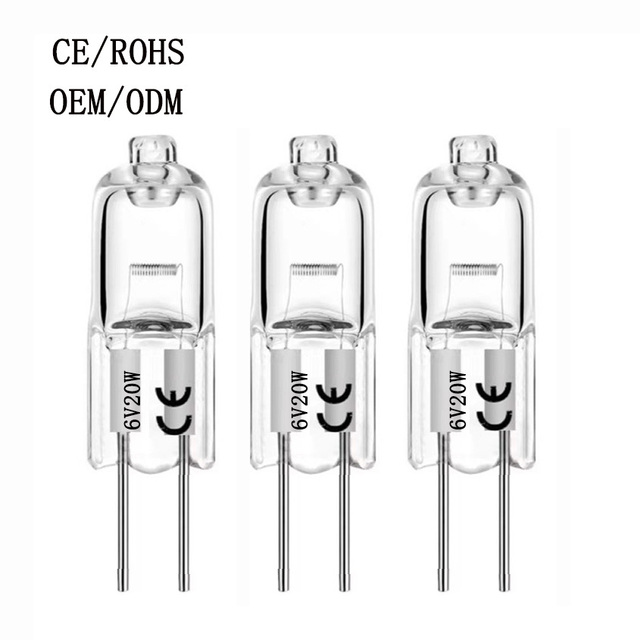 Factory Wholesale Customized 12V 10W 20W Halogen Lamp 12V 20W G4 Halogen Bulbs for Hotel Home Indoor