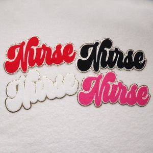 แผ่นผ้าปักลายตัวอักษรรีดติดกากเพชรสำหรับเสื้อผ้าแผ่นติดกาว - Product Image 2