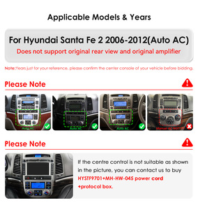 Radio de Coche CARUPEZ de 9.7 Pulgadas con Android para Santa Fe 2 2006-2012, CarPlay, Cámara de Reversa, 7862S, 8 Núcleos, Estilo Tesla Vertical, DSP, GPS - Product Image 2