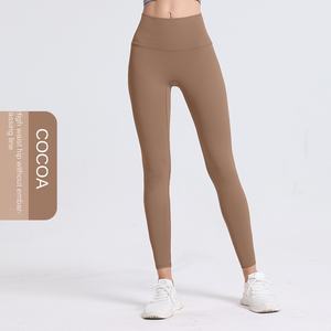 Leggings de yoga taille haute pour femmes, taille élastique, uni, respirant, longueur totale, sans ligne embarrassante, extensible, serré, rehaussement des hanches, sport - Product Image 6